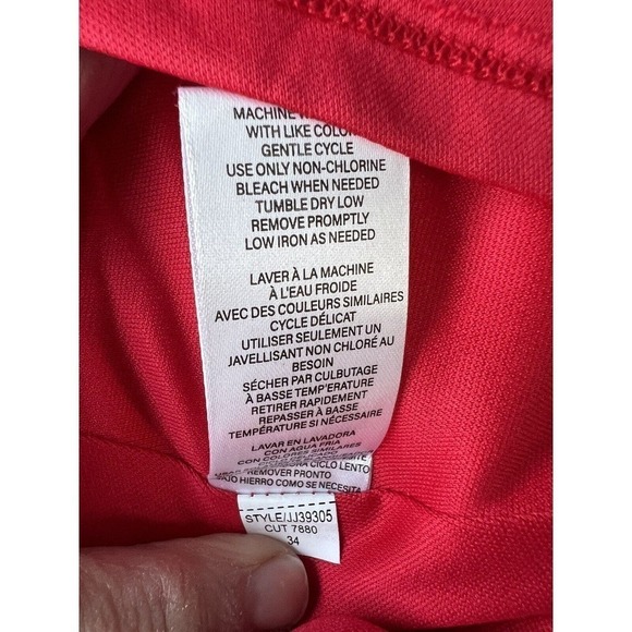 NWT Julia Jordon Red Pink Floral Long Sleeve Dress SZ 12 knee length - Picture 12 of 12